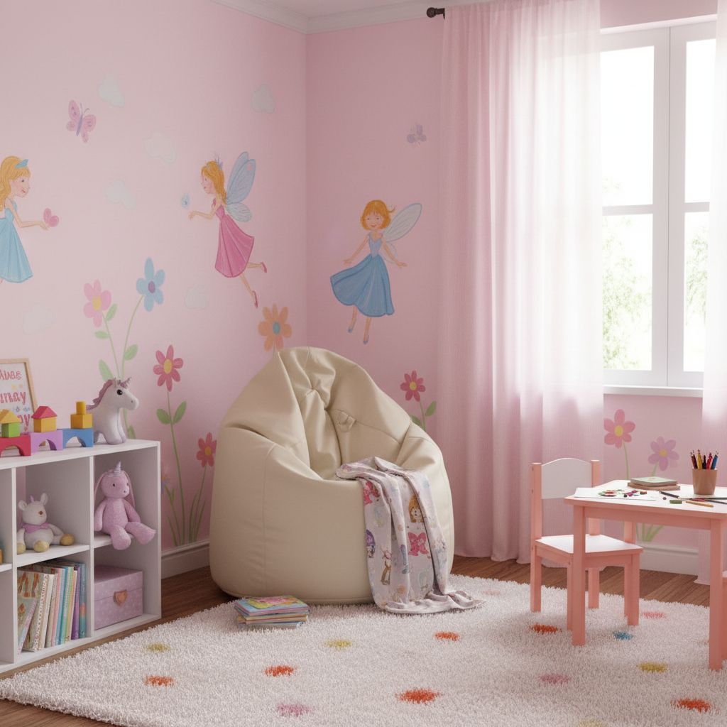 Kleine L-Sitzsäcke in sanften Farben für Kinder